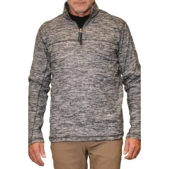NEW Vintage 1946 Micro-Fleece Quarter-zip Pullover Large Charcoal, New With Tags - Picture 1 of 7